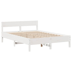 Letto senza Materasso Bianco 120x190 cm Legno Massello di Pino 3306946