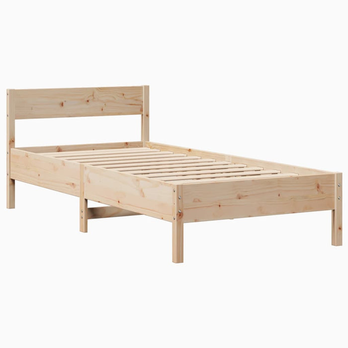 Letto senza Materasso 90x190 cm in Legno Massello di Pino 3306948