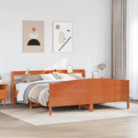 Letto senza Materasso Marrone Cera 180x200 cm in Legno di Pino 3306959