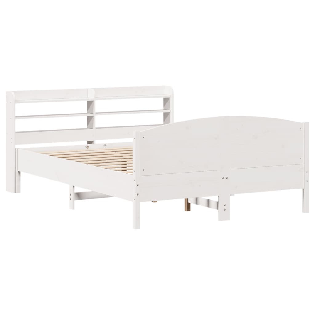 Letto senza Materasso Bianco 150x200 cm Legno Massello di Pino 3306964