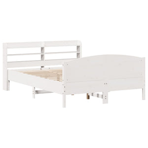 Letto senza Materasso Bianco 120x200 cm Legno Massello di Pino 3306970