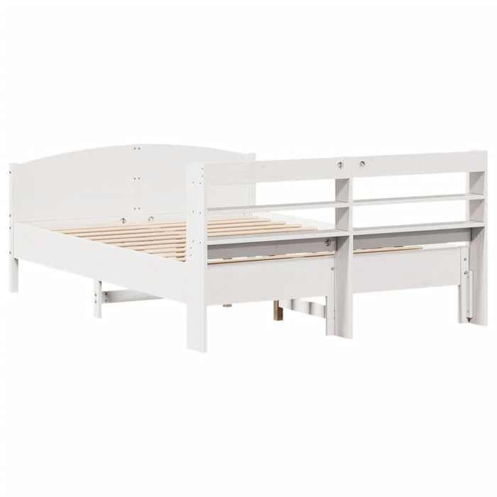 Letto senza Materasso Bianco 120x200 cm Legno Massello di Pino 3306970