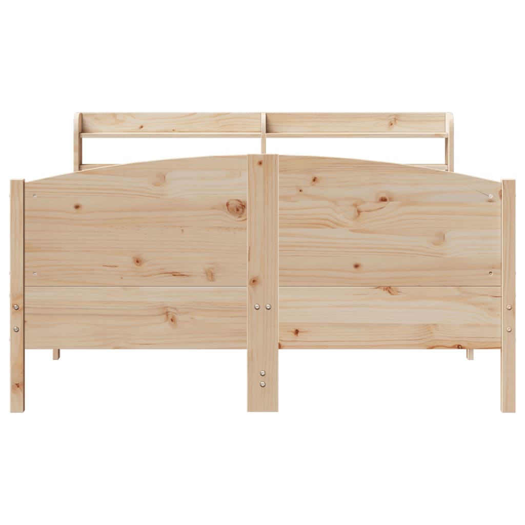 Letto senza Materasso 135x190 cm in Legno Massello di Pino 3306975