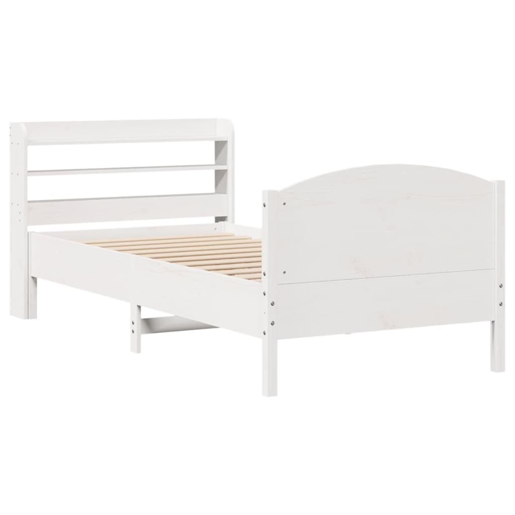 Letto senza Materasso Bianco 90x200 cm Legno Massello di Pino 3306985