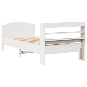 Letto senza Materasso Bianco 90x200 cm Legno Massello di Pino 3306985