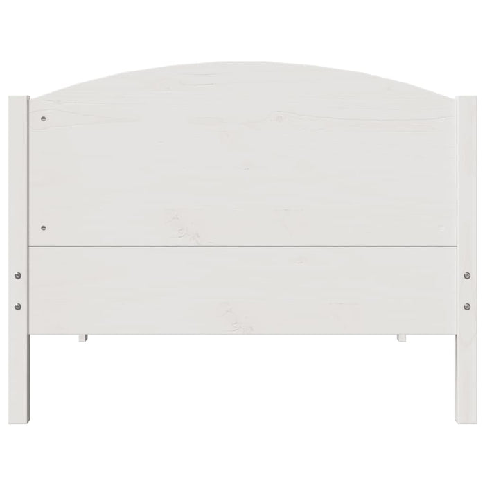 Letto senza Materasso Bianco 90x190 cm in Legno Massello Pino 3306988