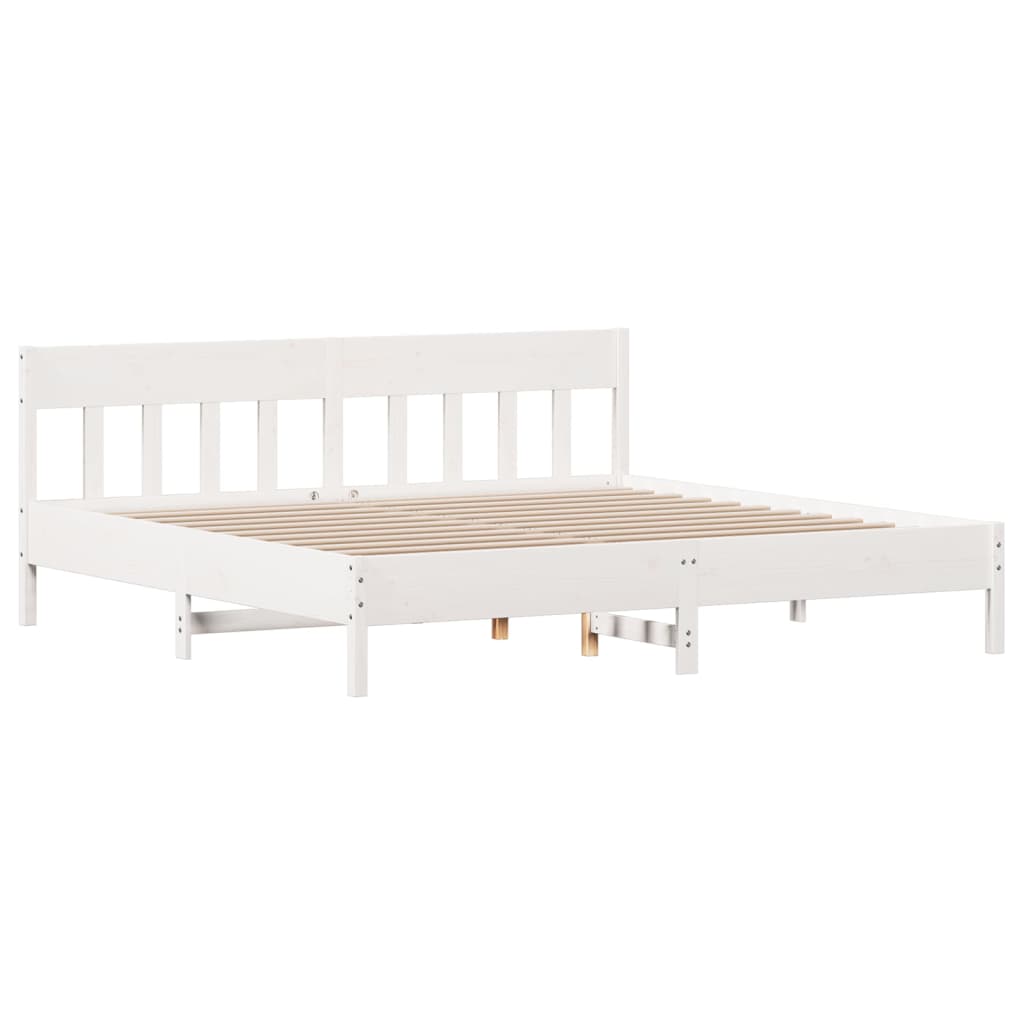 Letto senza Materasso Bianco 180x200 cm Legno Massello di Pino 3306997