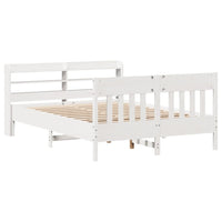 Letto senza Materasso Bianco 150x200 cm Legno Massello di Pino 3307003