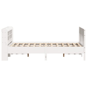 Letto senza Materasso Bianco 140x190 cm Legno Massello di Pino 3307018