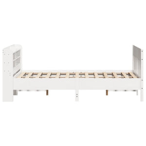 Letto senza Materasso Bianco 135x190 cm Legno Massello di Pino 3307021