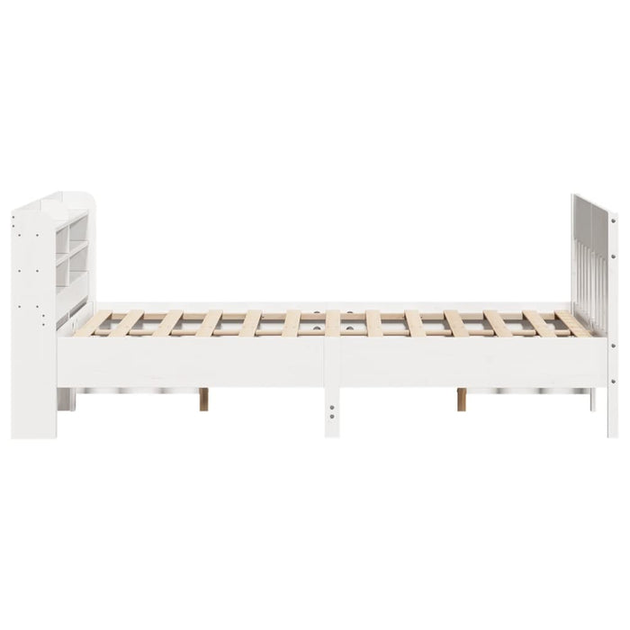 Letto senza Materasso Bianco 135x190 cm Legno Massello di Pino 3307021