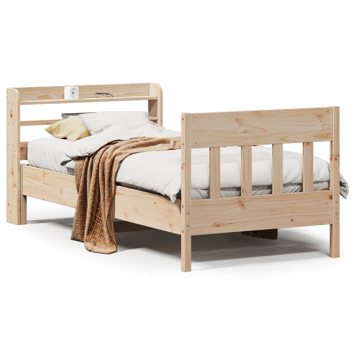 Letto senza Materasso 90x190 cm in Legno Massello di Pino 3307026