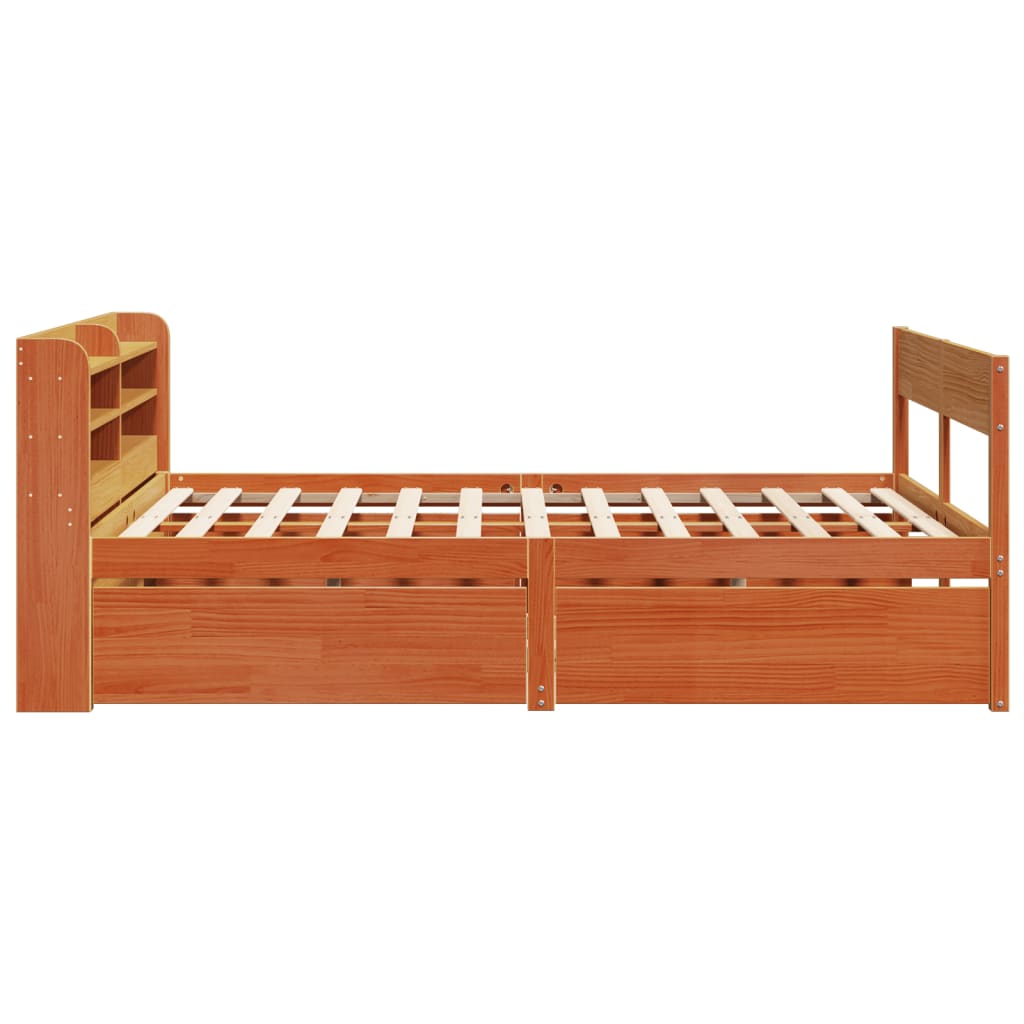 Letto senza Materasso Marrone Cera 160x200 cm in Legno di Pino 3307118