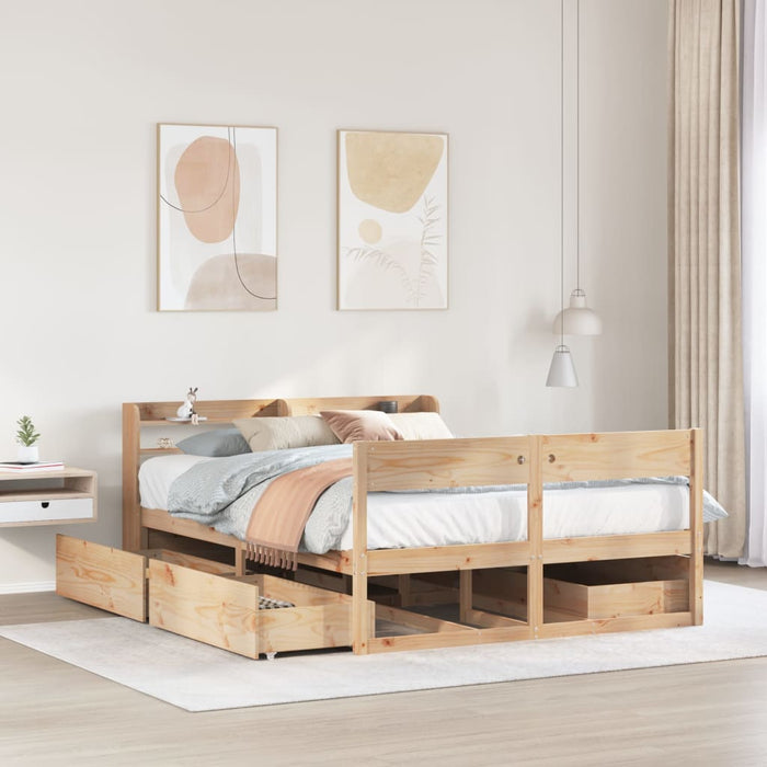 Letto senza Materasso 150x200 cm in Legno Massello di Pino 3307119