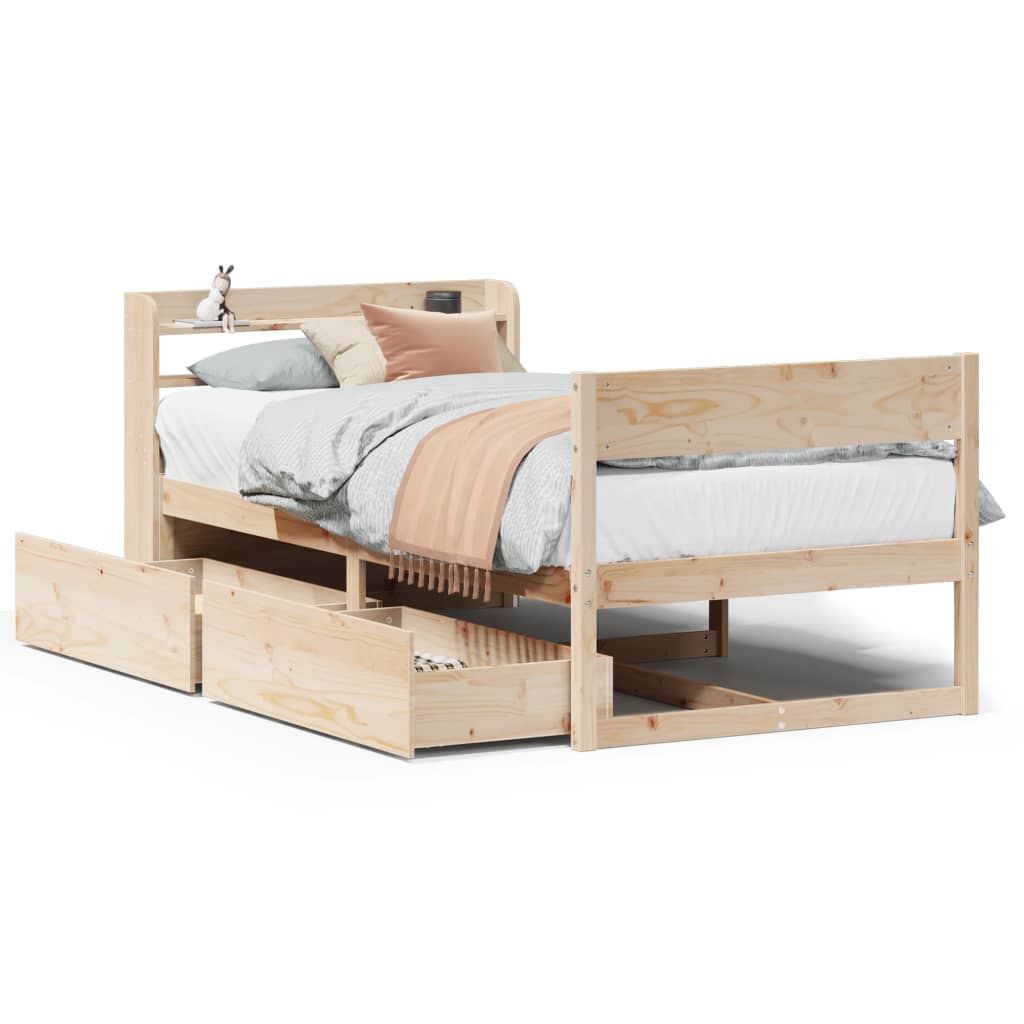 Letto senza Materasso 90x190 cm in Legno Massello di Pino 3307143