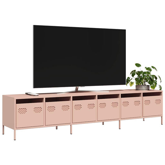 Mobile TV Rosa 202x39x43,5 cm in Acciaio Laminato a Freddo 3307150