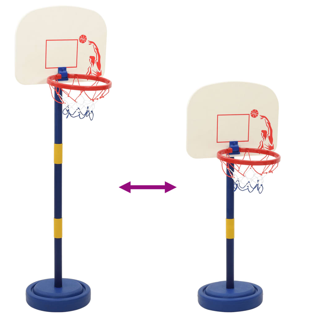 Stand da Basket con Palla e Pompa Regolabile Altezza 90/121 cm 4016327