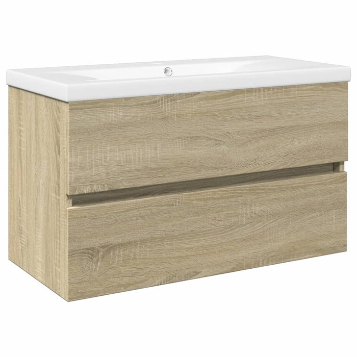 Set Mobili da Bagno 2 pz in Ceramica e Legno Multistrato 3307659