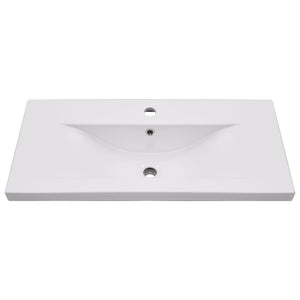 Set Mobili da Bagno 2 pz in Ceramica e Legno Multistrato 3307659