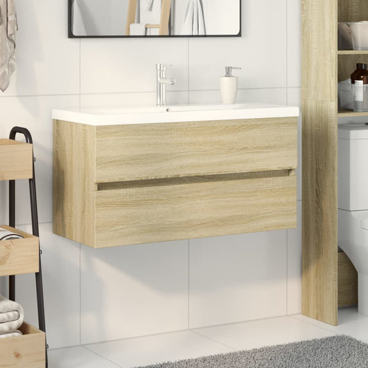 Set Mobili da Bagno 2 pz in Ceramica e Legno Multistrato 3307660