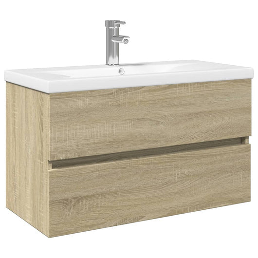 Set Mobili da Bagno 2 pz in Ceramica e Legno Multistrato 3307663