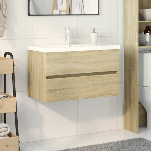 Set Mobili da Bagno 2 pz in Ceramica e Legno Multistrato 3307663