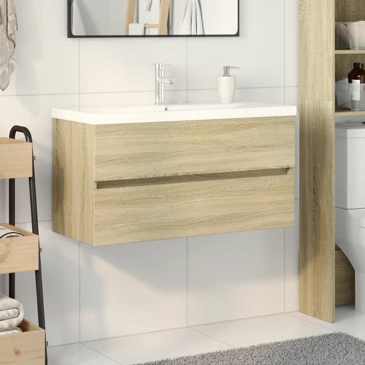 Set Mobili da Bagno 2 pz in Ceramica e Legno Multistrato 3307664