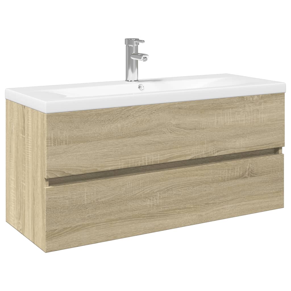 Set Mobili da Bagno 2 pz in Ceramica e Legno Multistrato 3307665