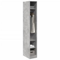 Armadio Grigio Cemento 30x50x200 cm in Legno Multistrato 3307687