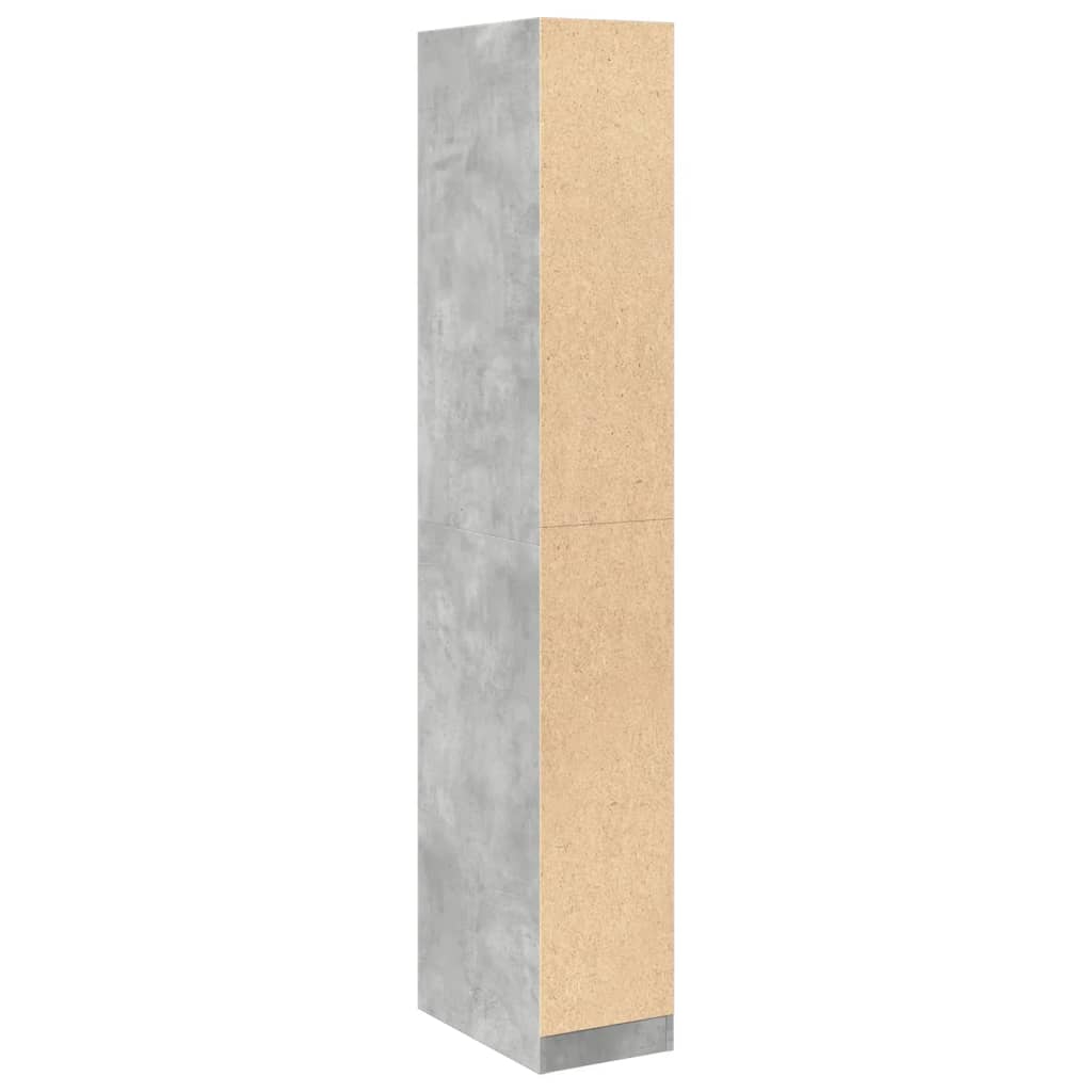 Armadio Grigio Cemento 30x50x200 cm in Legno Multistrato 3307687