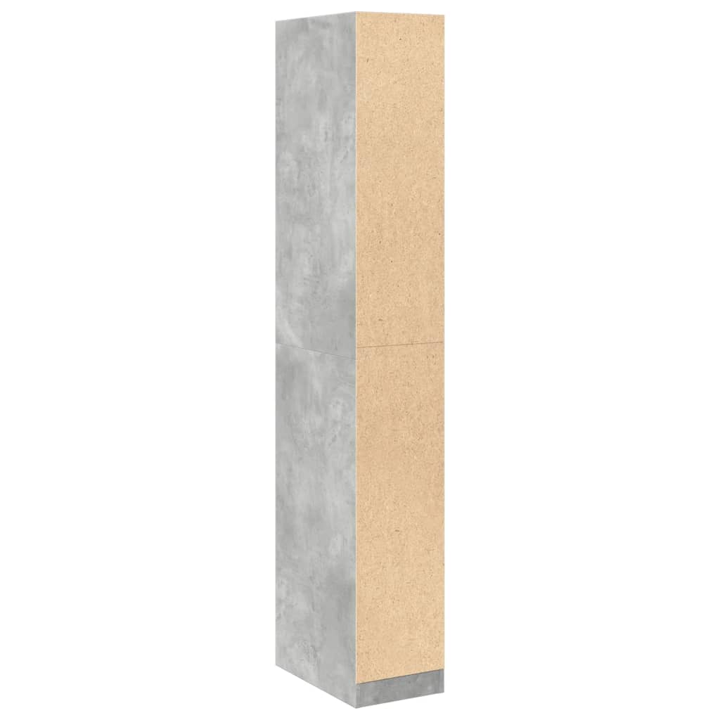 Armadio Grigio Cemento 30x50x200 cm in Legno Multistrato 3307705