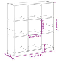 Libreria Bianca 102x32x108 cm in Truciolato 3307837