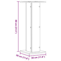 Supporti per Piante 2 pz Grigio Cemento 30x30x80 cm Truciolato 3307867