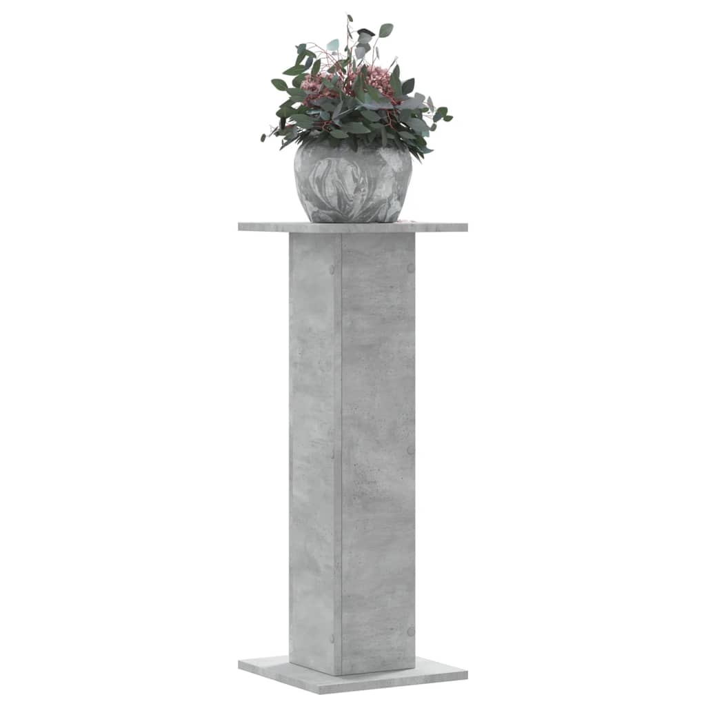 Supporti per Piante 2 pz Grigio Cemento 30x30x80 cm Truciolato 3307867