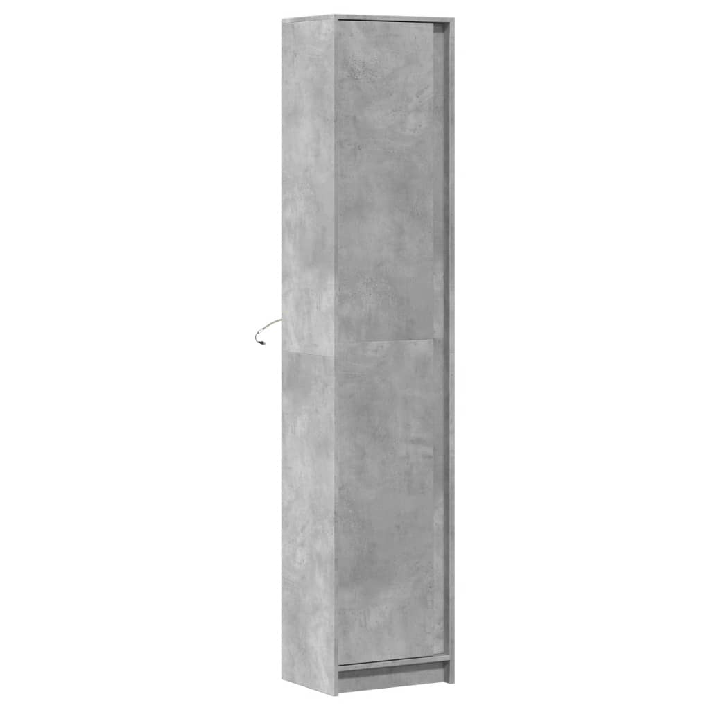 Credenza con LED Grigio Cemento 41,5x32,5x200 cm in Truciolato 3307901