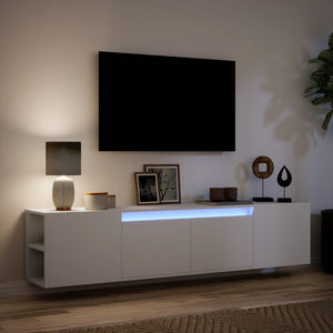 Mobile TV a Parete con LED Bianco 180x31x39,5 cm 3307954