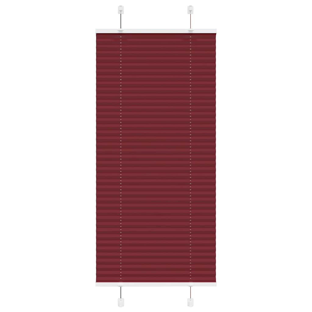 Tenda Plissettata Rosso Bordeaux 55x100 cm Larghezza Tessuto 4015219