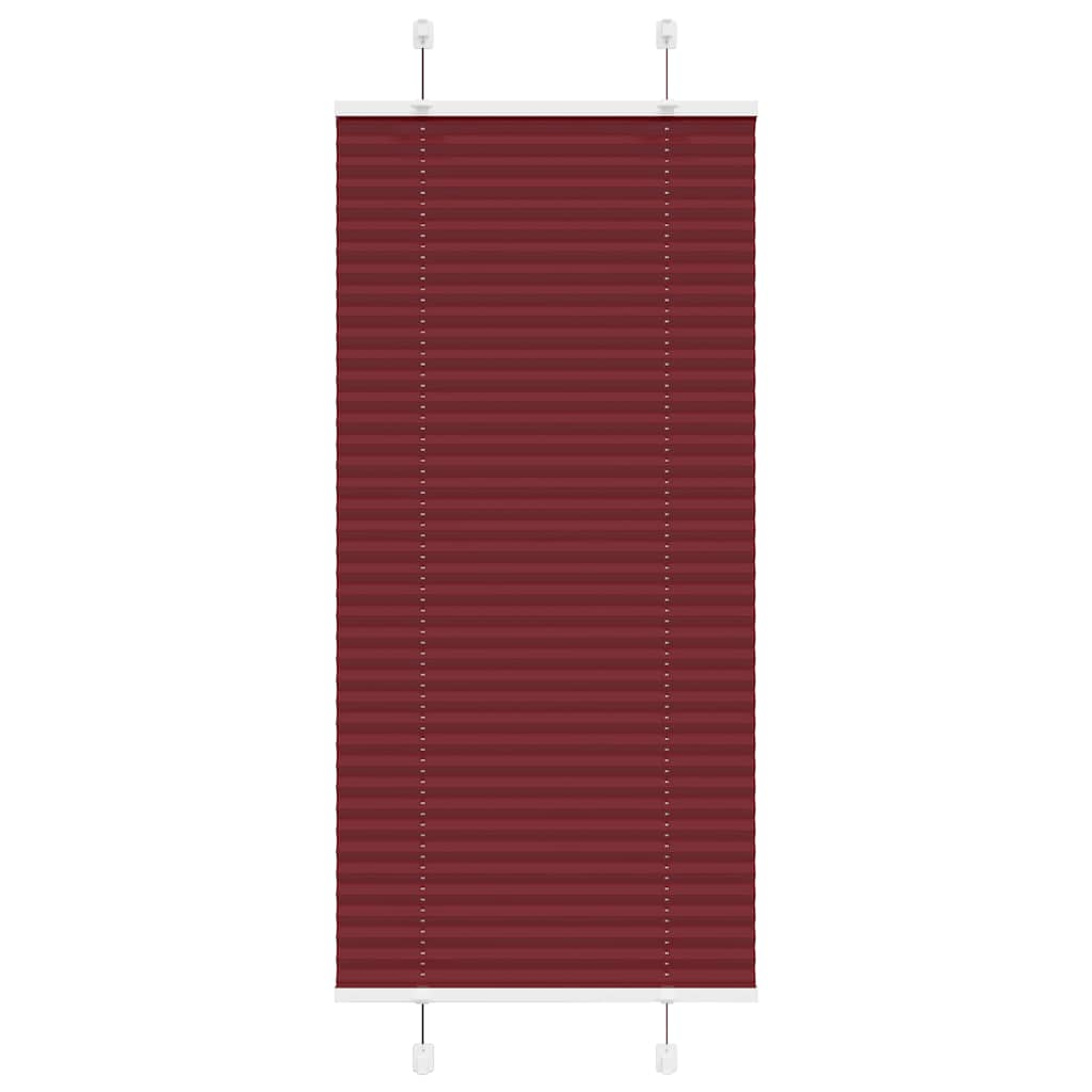 Tenda Plissettata Rosso Bordeaux 65x100 cm Larghezza Tessuto 4015221