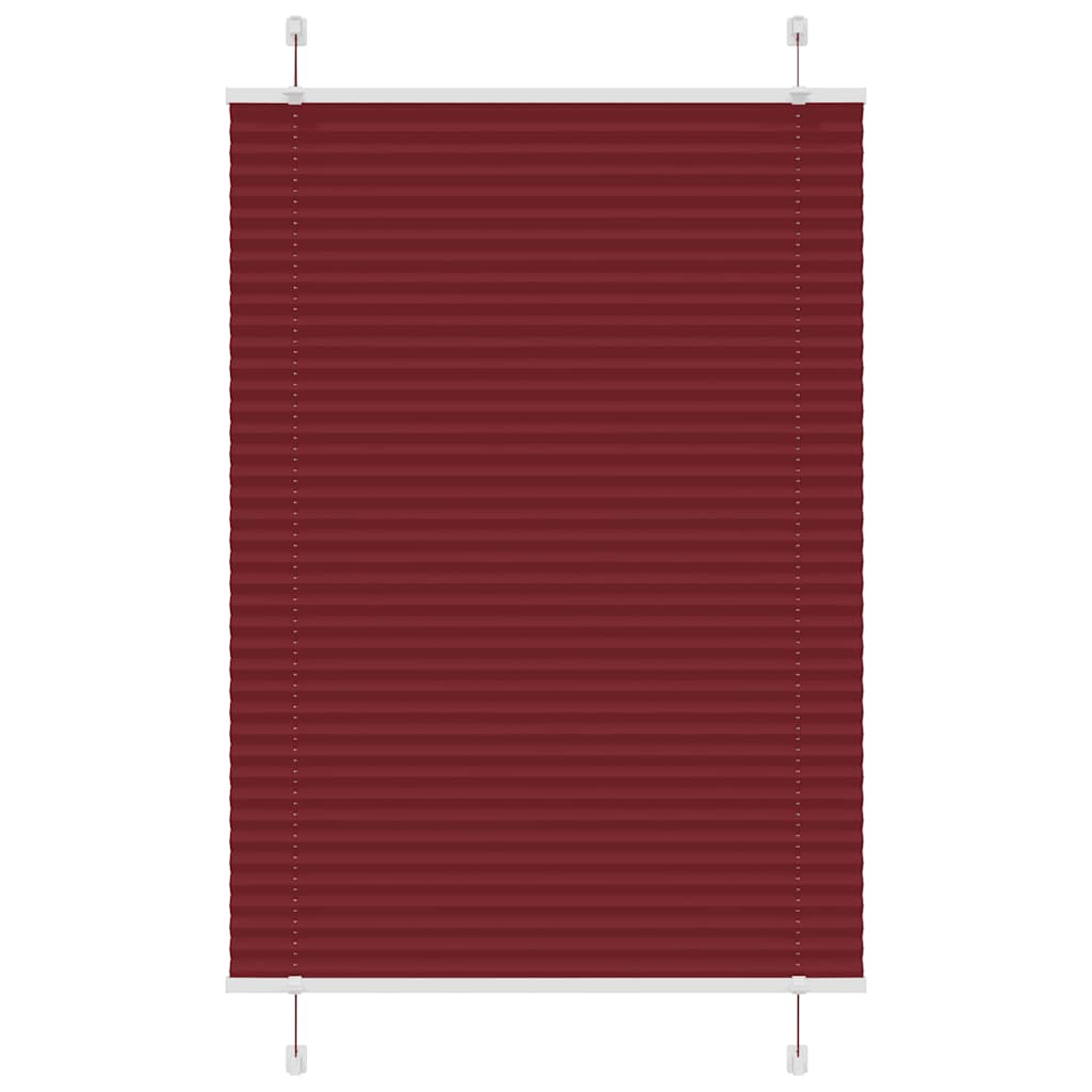 Tenda Plissettata Rosso Bordeaux 100x100 cm Larghezza Tessuto 4015228