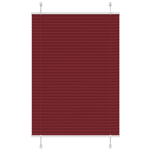 Tenda Plissettata Rosso Bordeaux 100x100 cm Larghezza Tessuto 4015228