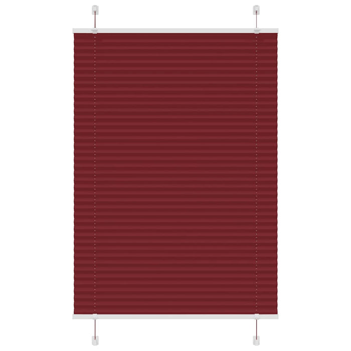 Tenda Plissettata Rosso Bordeaux 100x100 cm Larghezza Tessuto 4015228