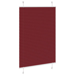 Tenda Plissettata Rosso Bordeaux 100x100 cm Larghezza Tessuto 4015228