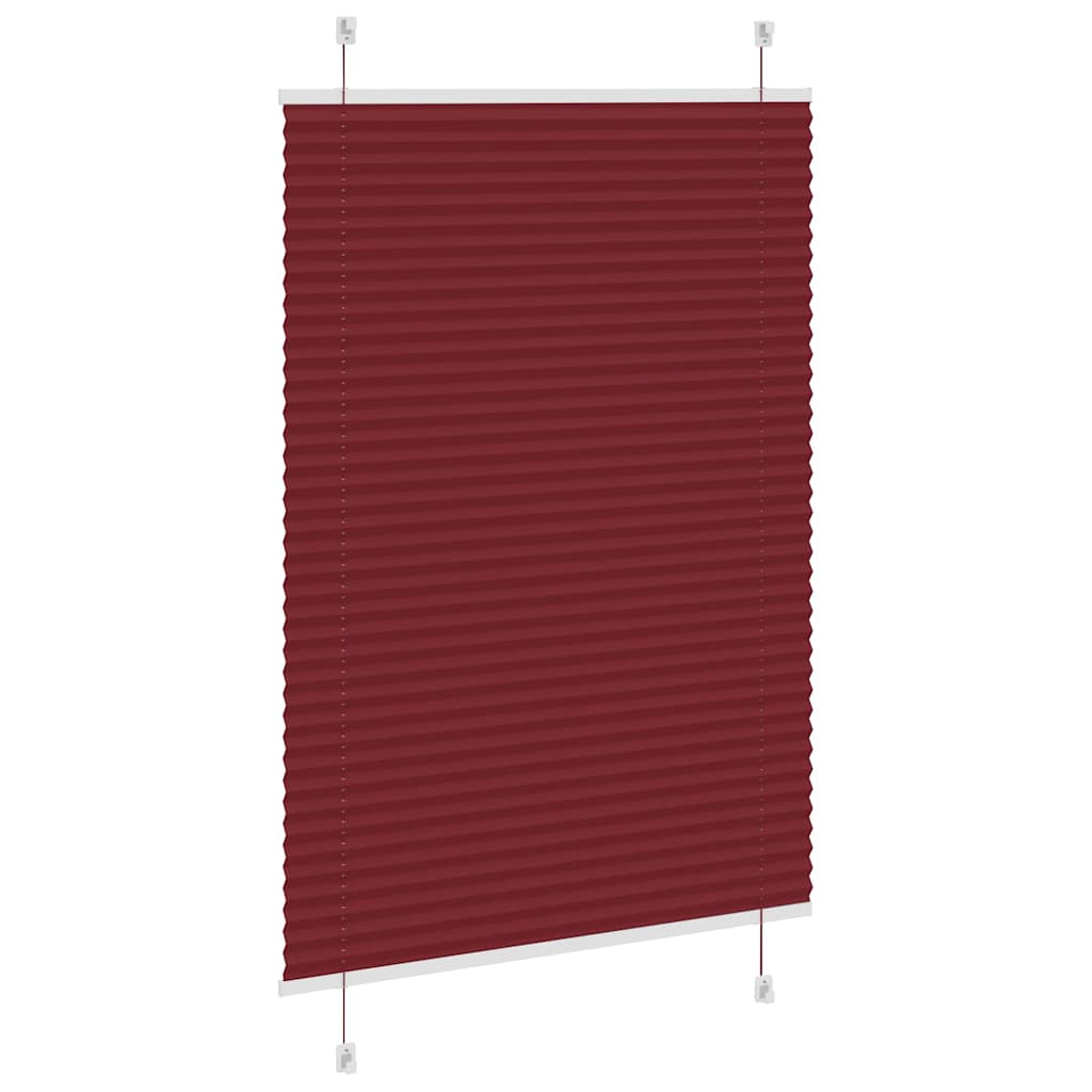 Tenda Plissettata Rosso Bordeaux 100x100 cm Larghezza Tessuto 4015228