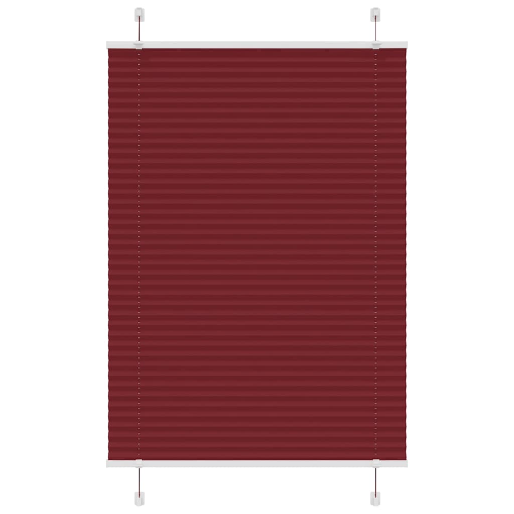 Tenda Plissettata Rosso Bordeaux 85x150 cm Larghezza Tessuto 4015242