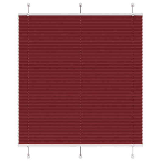 Tenda Plissettata Rosso Bordeaux 120x150 cm Larghezza Tessuto 4015249