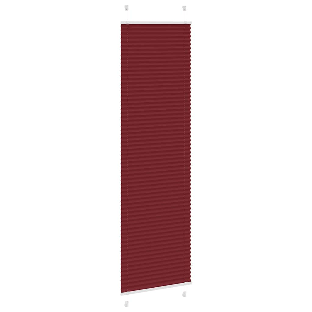 Tenda Plissettata Rosso Bordeaux 60x200 cm Larghezza Tessuto 4015254