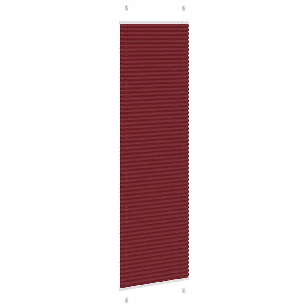 Tenda Plissettata Rosso Bordeaux 60x200 cm Larghezza Tessuto 4015254