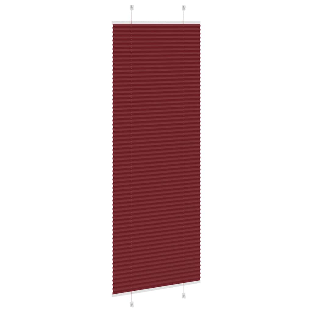 Tenda Plissettata Rosso Bordeaux 70x200 cm Larghezza Tessuto 4015256