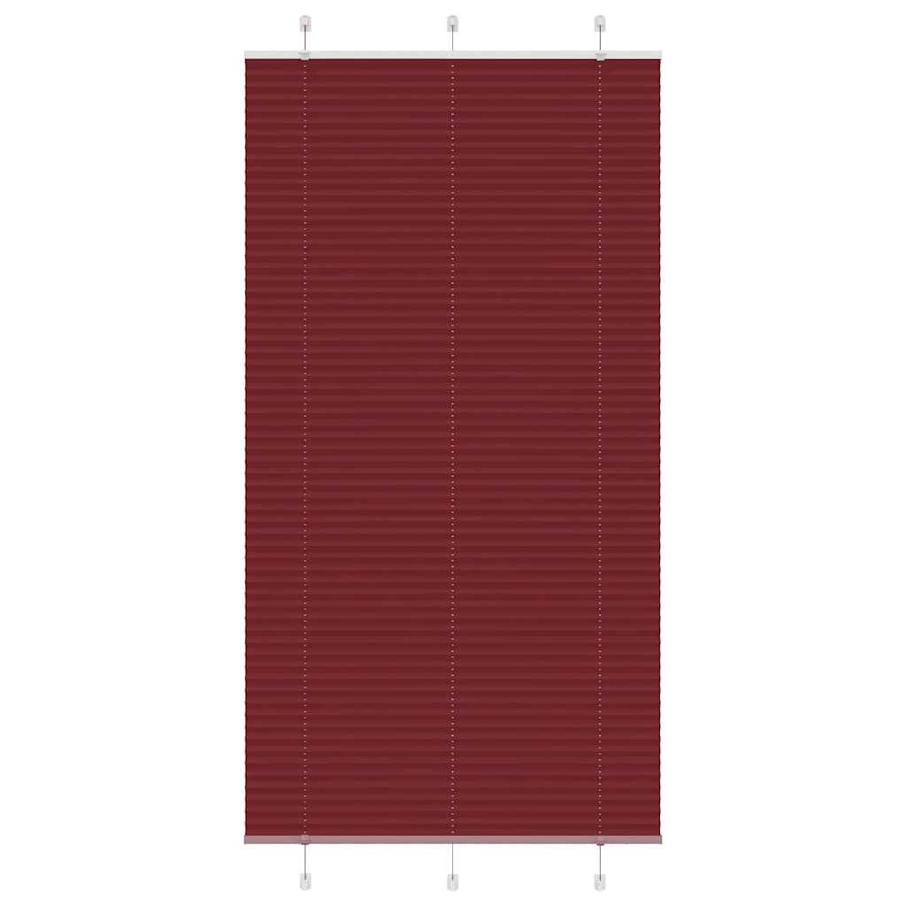 Tenda Plissettata Rosso Bordeaux 105x200 cm Larghezza Tessuto 4015263