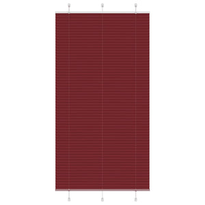 Tenda Plissettata Rosso Bordeaux 105x200 cm Larghezza Tessuto 4015263